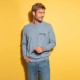 Pull doux bleu ciel 100% coton