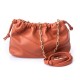 Sac forme pochette souple coloris terracotta