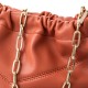 Sac forme pochette souple coloris terracotta