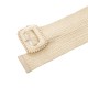 Ceinture élastique effet paille tressée