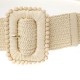 Ceinture élastique effet paille tressée