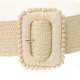 Ceinture élastique effet paille tressée