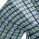 Poncho forme kimono imprimé carreaux bleus et verts