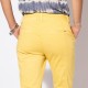 Pantalon coupe cargo coloris jaune en coton responsable