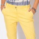 Pantalon coupe cargo coloris jaune en coton responsable